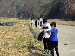 온마을학교 프로그램-학교주변 정화활동사진 사진